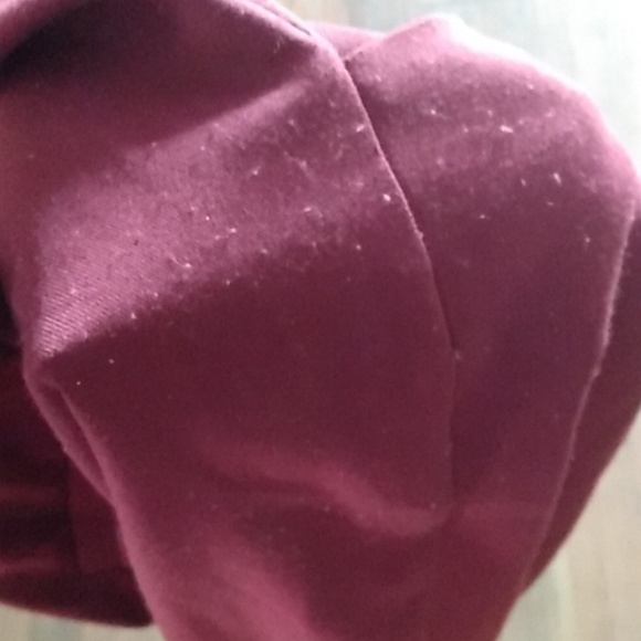 Unique Vintage Burgundy Button-Detail Trousers with pockets - Picture 5 of 5